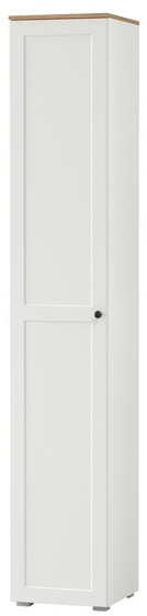 Остин 13.227 Шкаф-пенал, белый шагрень/дуб крафт золотой