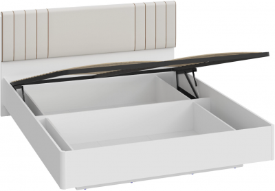 Кровать парящая 160 КРП-411-16-16 с подъемным основанием, Белый/Ткань MARBEL 103