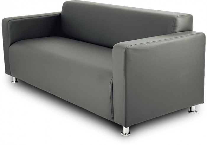 Диван прямой Томи, 180 см, экокожа, темно-серый