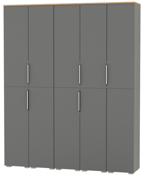 Октава Набор шкафов 46, серый графит/дуб крафт золотой/фасады МДФ серый графит