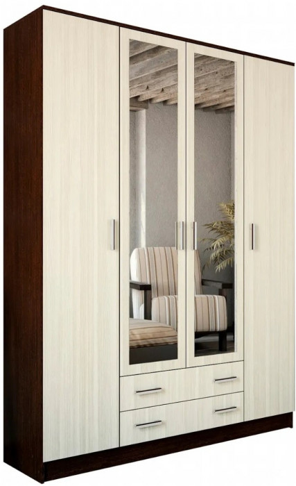 Модульная спальня Эко, композиция 1, Венге/лоредо