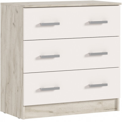 Комод Бася 3 ящика, Крафт серый/Кашемир