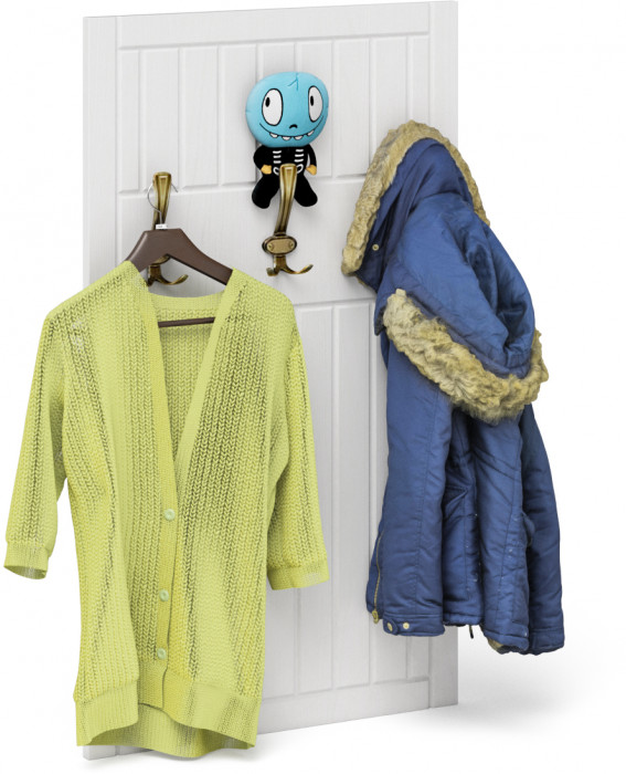 Прихожая П-6 Компоновка № 12, дуб сонома/фасады МДФ белое дерево фрезеровка прованс