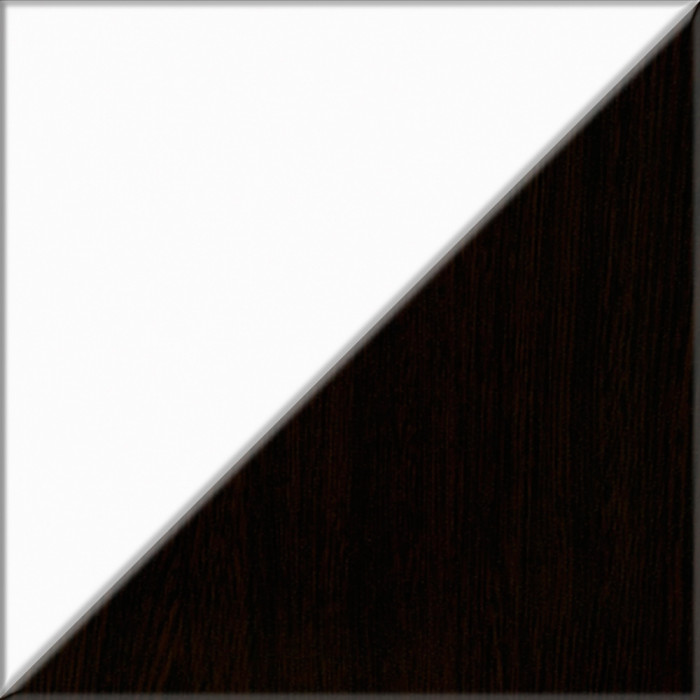 Прихожая П-6 Компоновка № 40, венге/фасады МДФ белое дерево фрезеровка ромб