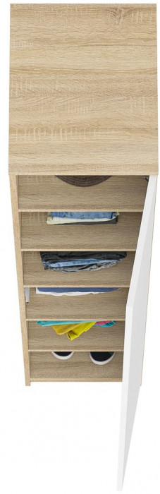 Мори Пенал МШ400.1, дуб сонома/белый