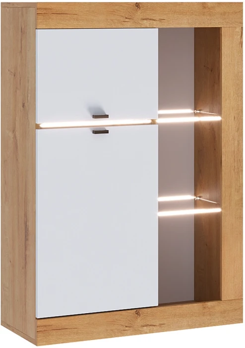 Прага Модульная Гостиная, вариант №4, вотан/Белый глянец