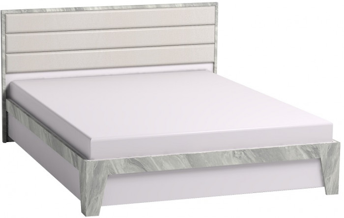 Кровать с ортопедическим основанием (металл) Айрис 307 Люкс 160х200, статуарио