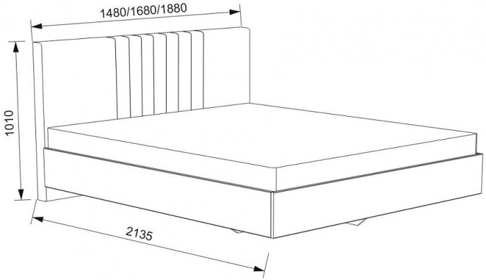 Кровать с латами Соло 180*200, Коричневый, бежевый