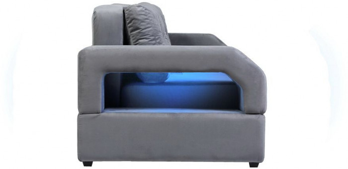 Диван-кровать Манчестер, еврокнижка, велюр, 150х195, серый