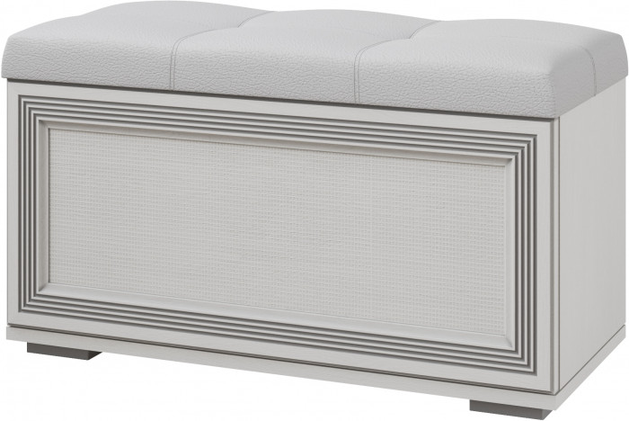 Ливорно Банкетка ЛБ-20 ясень анкор светлый патина серебро