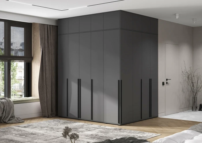 Норд Композиция Шкафов (прямые + угловые), Графит/графит