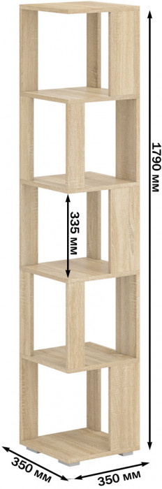 Стеллаж СВК 2 шт., дуб сонома/белый