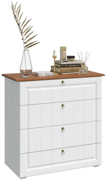 Модульная спальня Валенсия (Белый матовый / Орех)