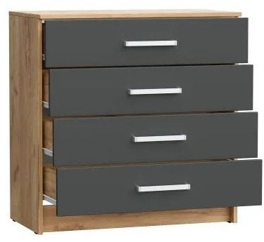 Модульная спальня Мартина, крафт/графит софт (Дуб крафт/ Графит)