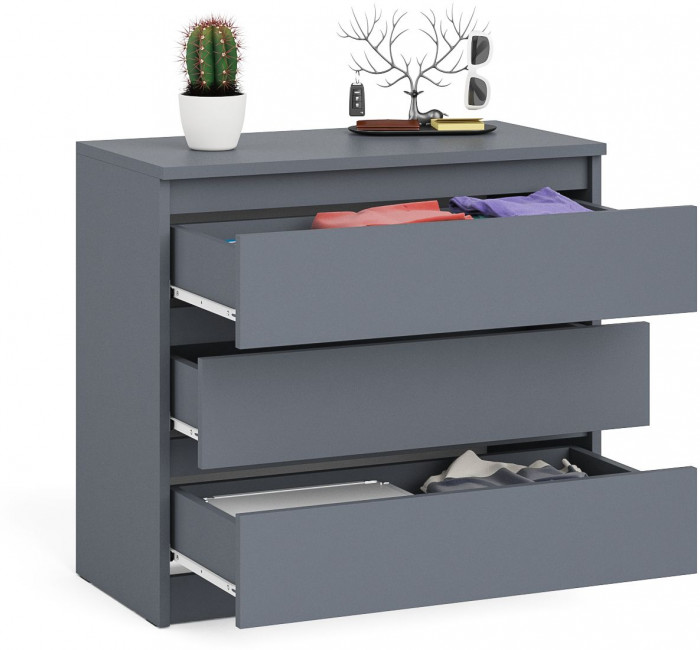 Мори Комод МК800.1, цвет графит, ШхГхВ 80,4х41х73 см.