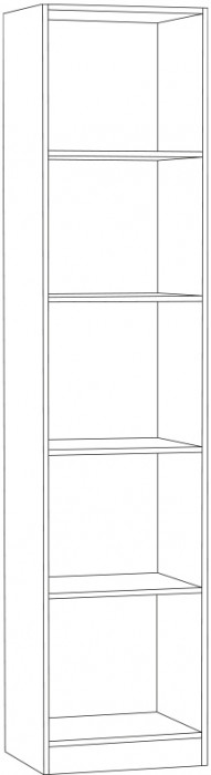 Ливерпуль Шкаф-пенал, ясень ваниль/белый