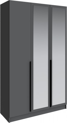 Шкаф Мадрид (1,4) с зеркалом, Графит серый
