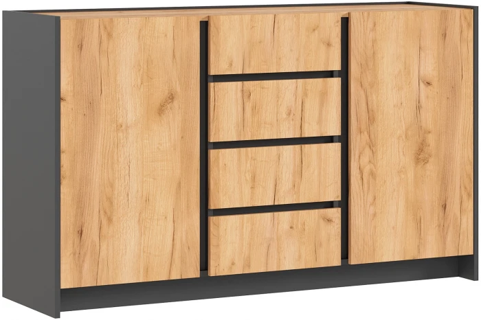 Спальня Остин, композиция 2, Дуб крафт/Графит