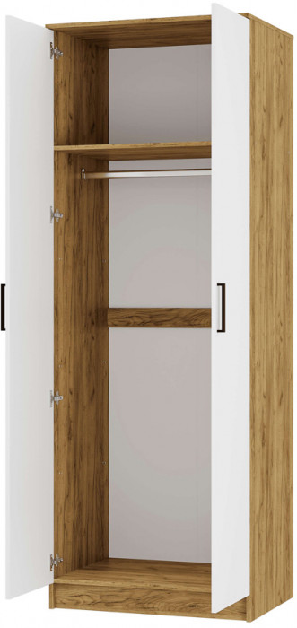 Шкаф двухстворчатый "Евро" ШК-01 крафт/белый