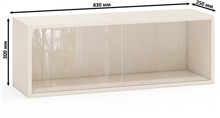 Две полки книжных С-МД-КН01, дуб