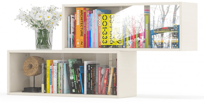 Две полки книжных С-МД-КН01, дуб