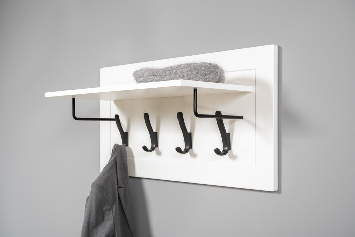 Остин Прихожая 37, цвет белый шагрень/дуб крафт золотой, ШхГхВ 160х54,3х229,6 см., универсальная сборка