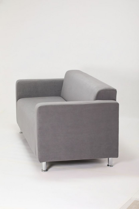 Диван прямой Томи, 200 см, велюр, серый графит