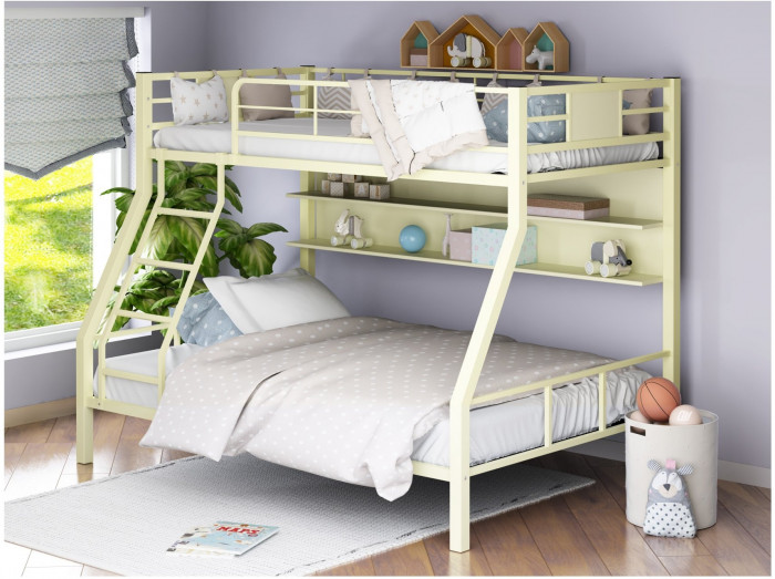 Двухъярусная кровать Гранада-1П (Серый, Венге)