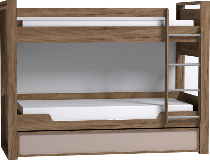 Кровать двухъярусная Nature 90 90х190, дуб табачный