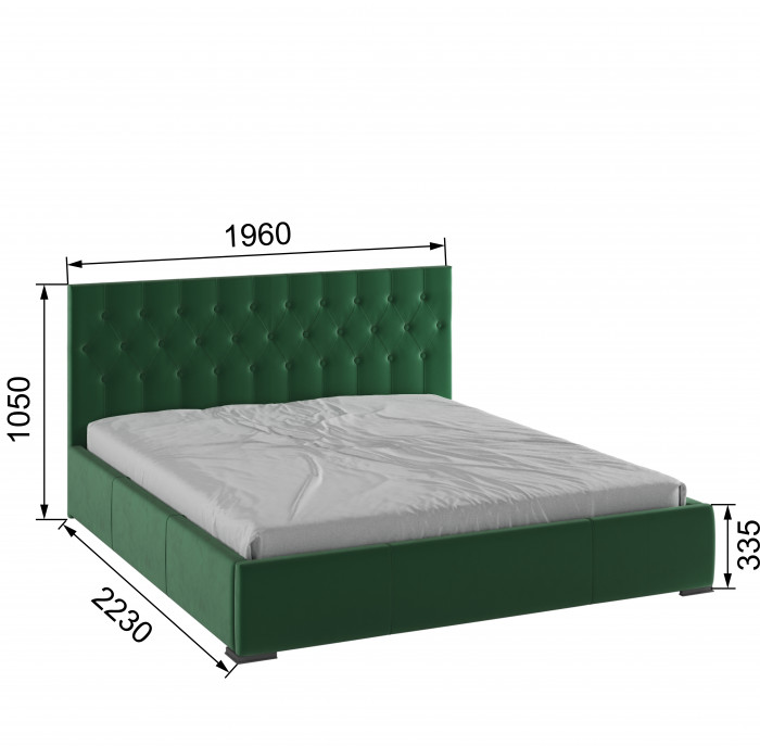 Октавия Кровать интерьерная 180 изумруд ромб, ПМ