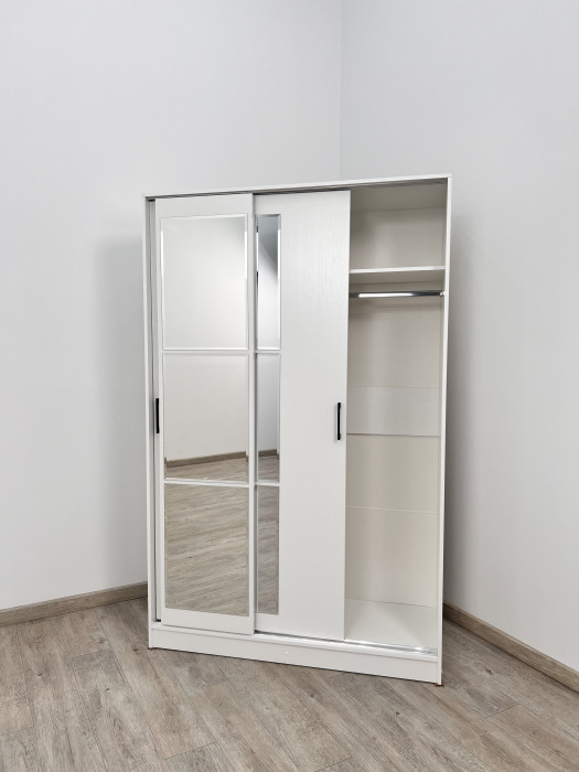 Шкаф-купе Стиль-2 1400, Дуб крафт серый/Дуб крафт белый