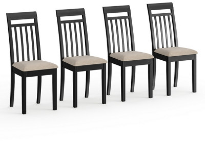 Четыре стула Мебель--24 Гольф-11 разборных, цвет венге, обивка ткань велюр капучино 25, ШхГхВ 40х40х100 см., от пола до верха сиденья 47 см.