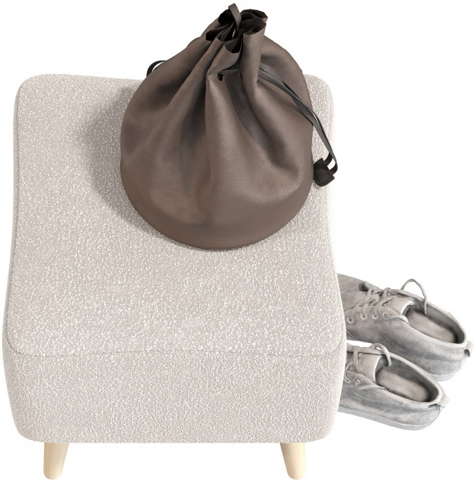 Банкетка 6-5133ТКВмол Куби, ткань молоко