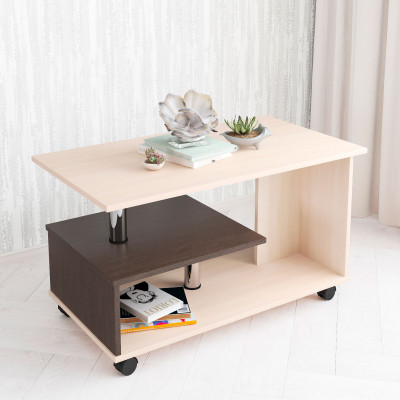 Стол Журнальный Консул-5 (900*560*500) дуб молочный/венге