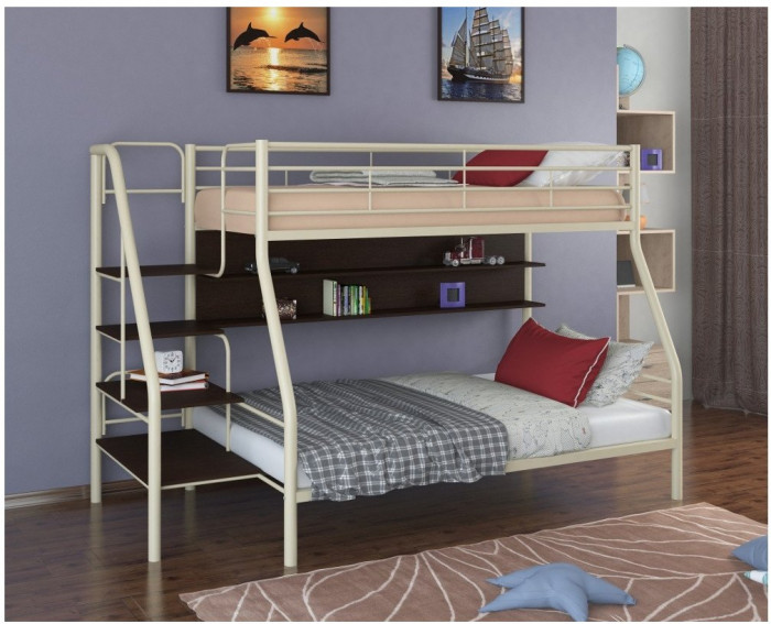 Двухъярусная кровать Толедо-1П (Серый)