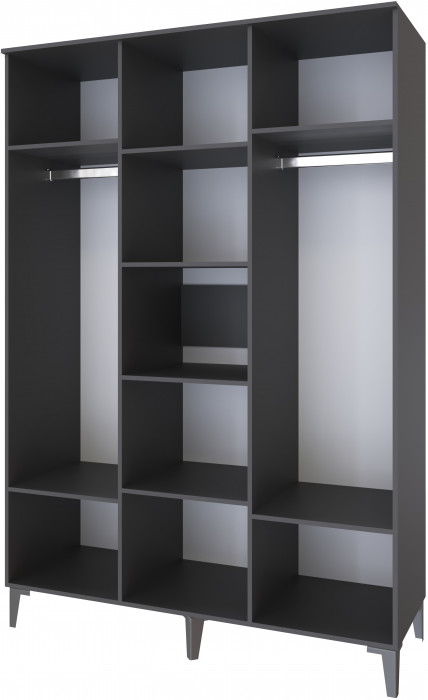 Толедо Шкаф 3-х створчатый ТШ-23 графит серый