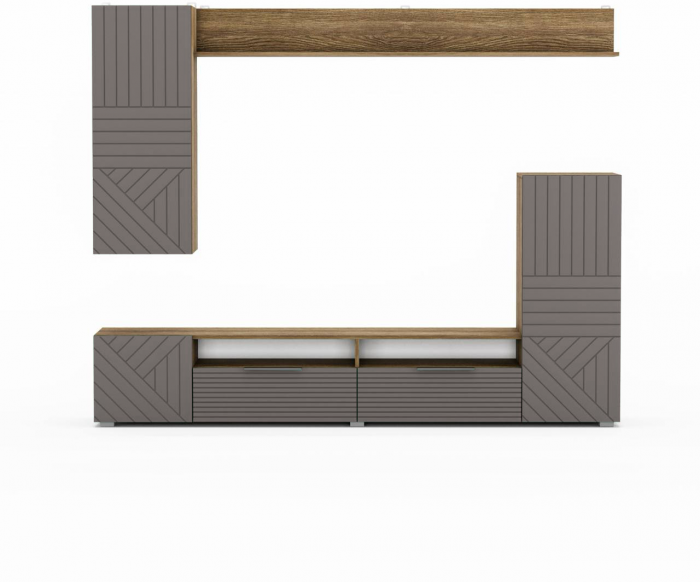 Модульная гостиная Палау МДФ, Табак/Грей софт