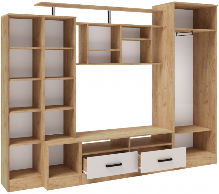 Гостиная Оскар-5, Дуб крафт золотой/Кашемир