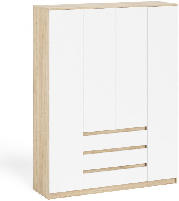 Мори Шкаф МШ1600.1, дуб сонома/белый