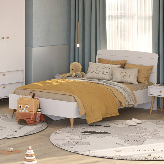 Афина Спальня 4-22911к.с. Кровать 1400, кашемир серый