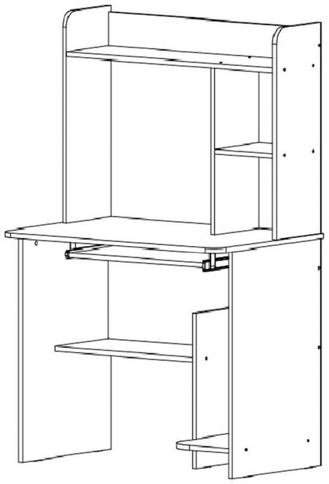 Интел-1 стол компьютерный Ясень Шимо темный / светлый