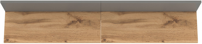 Октава 15.14.01 Вешалка + 15.14.01 Вешалка, цвет серый графит/дуб крафт золотой, ШхГхВ 129,4х23,6х40 см.