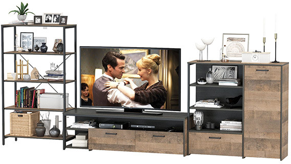 Трувор Гостиная 042, дуб гранж песочный/интра