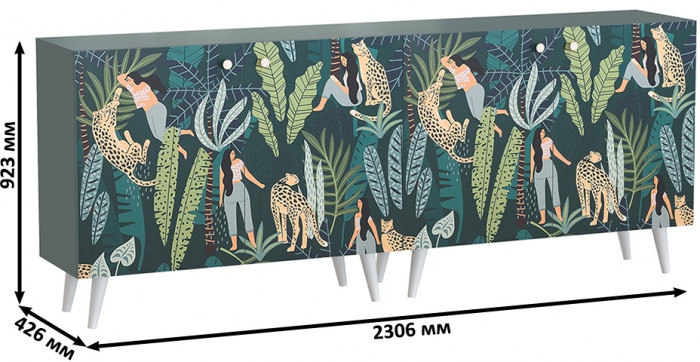 Либера Комод-тумба 16.230.01 + Либера Комод-тумба 16.230.01, пасифай/белый