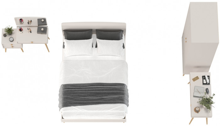 Афина Спальня 08-1400, кашемир серый