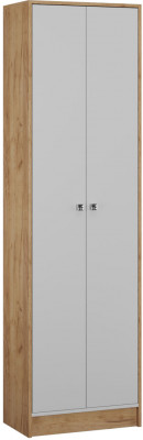 Ямайка Шкаф ЯПШ-1 (600*2100*350) дуб крафт золотой/белый