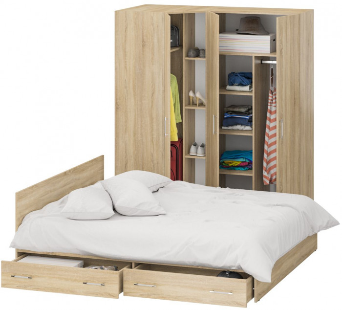 Спальня Стандарт 2-1800Я, дуб сонома