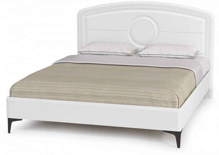 Валенсия Спальня 11.36.01 Кровать + ортопед + две 13.291 Тумбы, ЛДСП белый шагрень/МДФ белый шагрень