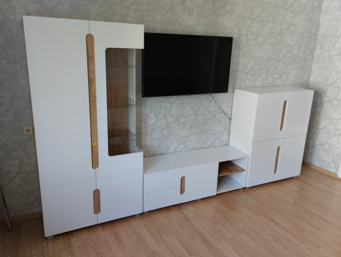 Модульная гостиная комната "Шанталь" - Дуб наварра/Белый