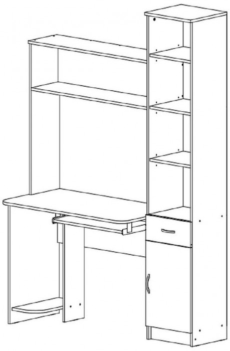 Интел-2 стол компьютерный Бодега Темный / Светлый